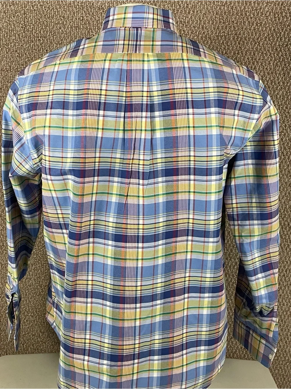 Polo Ralph Lauren Oxford Shirt Men’s XL Plaid Button Down Flesh Pony 304